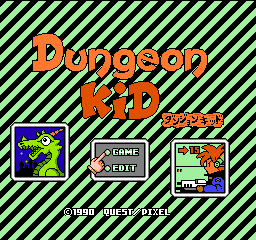 Dungeon Kid title screen for Famicom